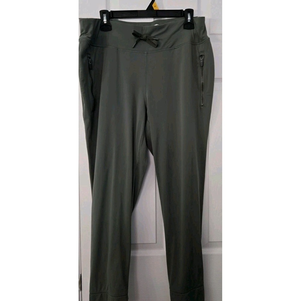 Avia Womans Leggings Size L (12/14) Olive Green With Pockets